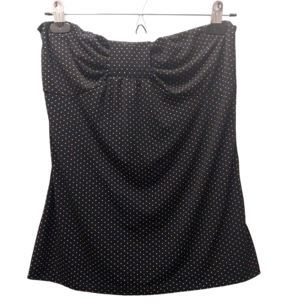 Ricki's tube top casual summer Sleeveless top for women sz M in dotted black
